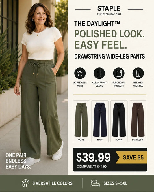 The Daylight™ Drawstring Wide-Leg Pants