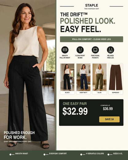 The Drift™ Pull-On Wide-Leg Trouser