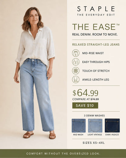 The EASE™ Relaxed Straight-Leg Jeans