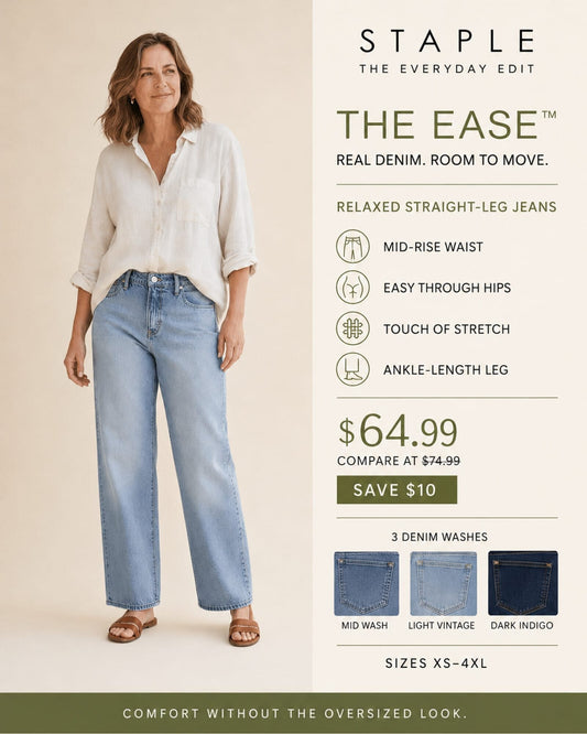 The EASE™ Relaxed Straight-Leg Jeans