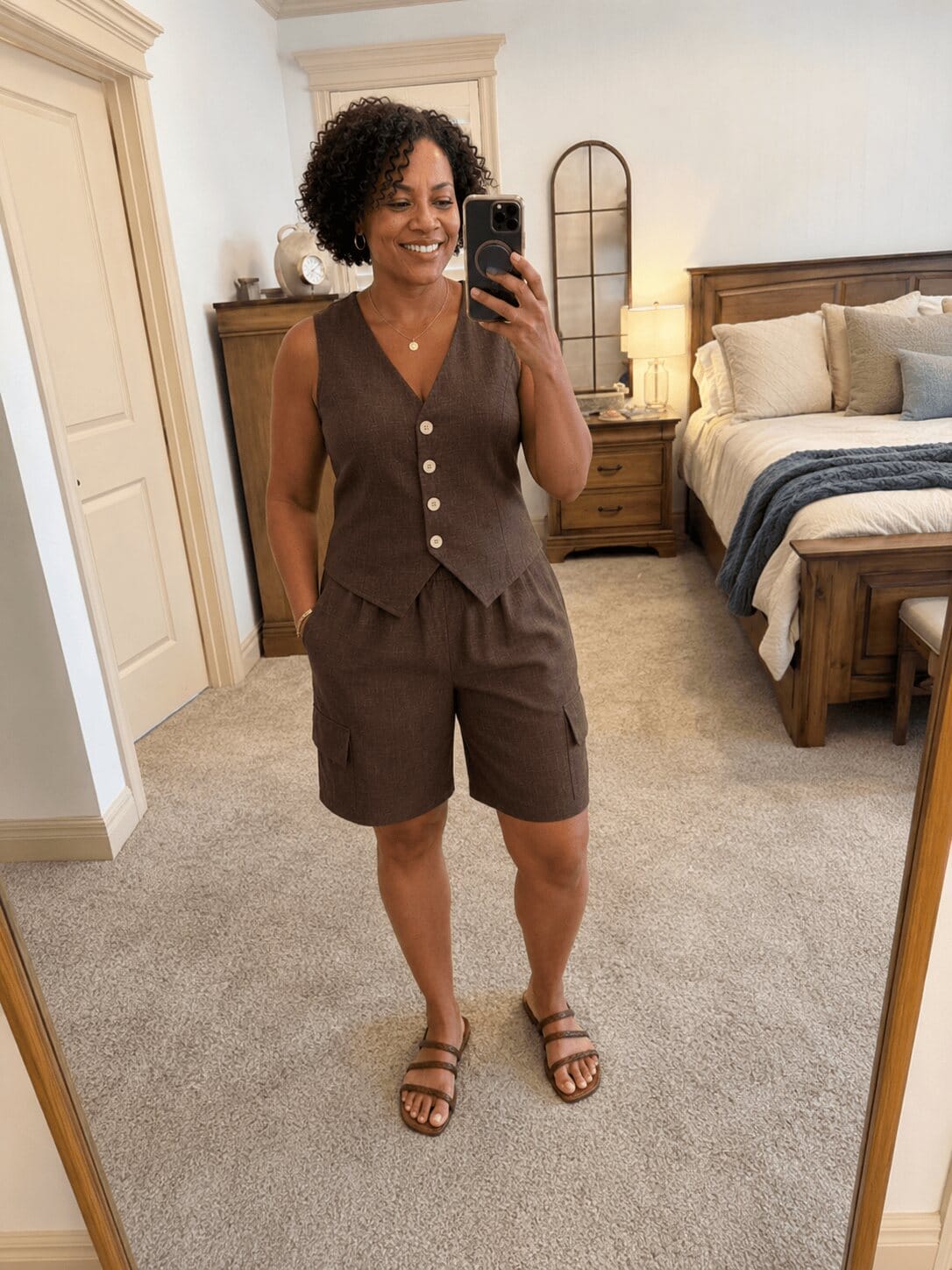 The Everyday Vest & Cargo Bermuda Set