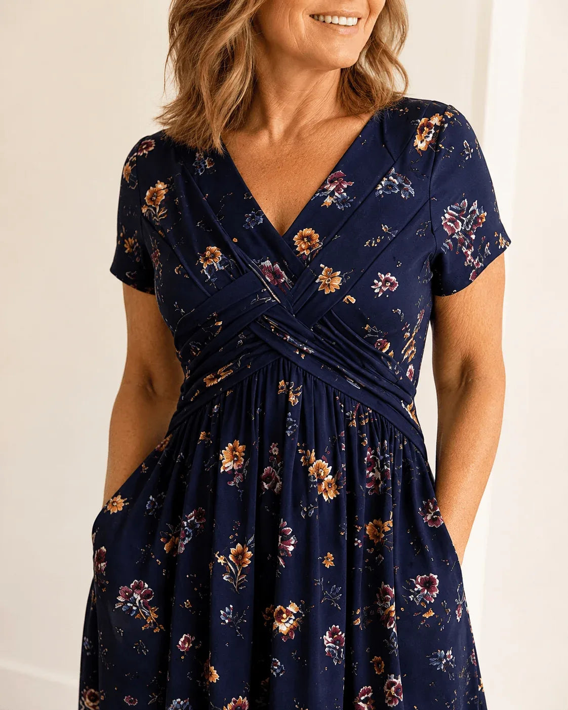 The Meadowline™ Twist-Front Midi Dress