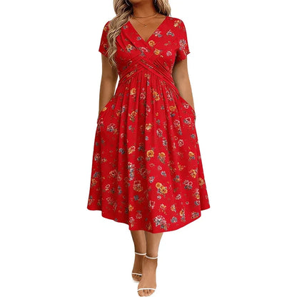 The Meadowline™ Twist-Front Midi Dress