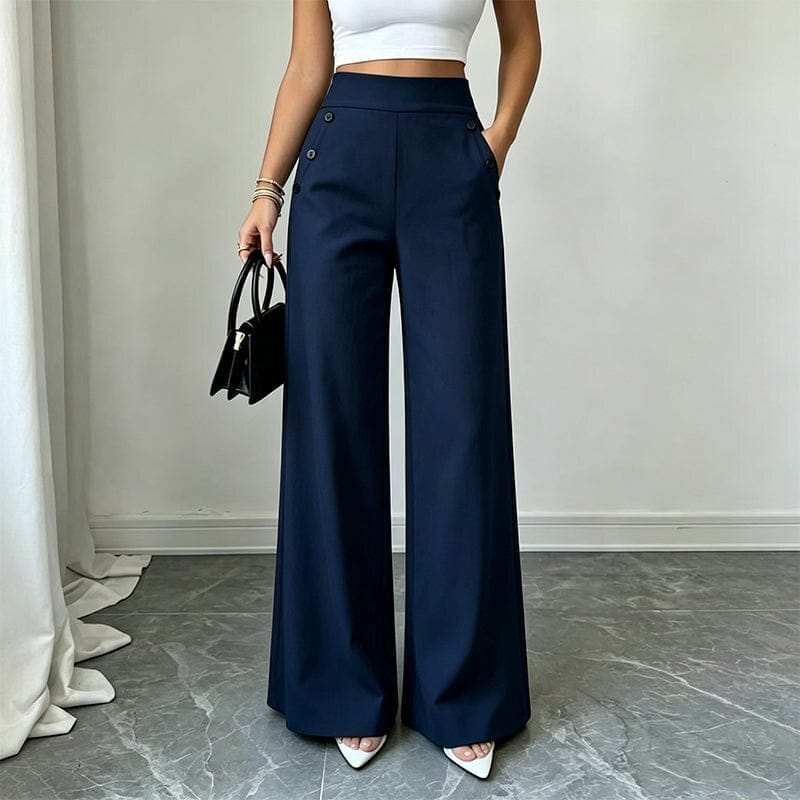 The Poise™ Side-Button Wide-Leg Trouser