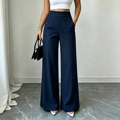 The Poise™ Side-Button Wide-Leg Trouser