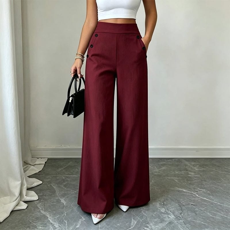 The Poise™ Side-Button Wide-Leg Trouser