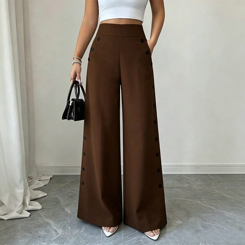 The Poise™ Side-Button Wide-Leg Trouser