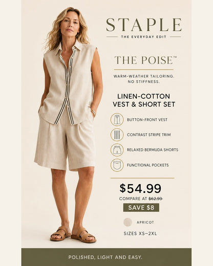 The Poise™ Vest & Bermuda Set