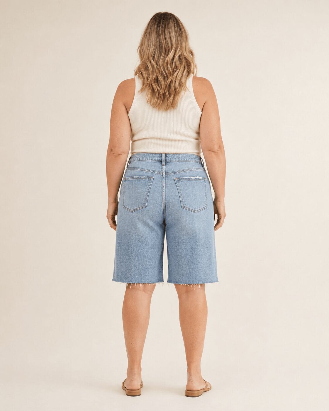 The Seamed™ Long Denim Bermuda Short