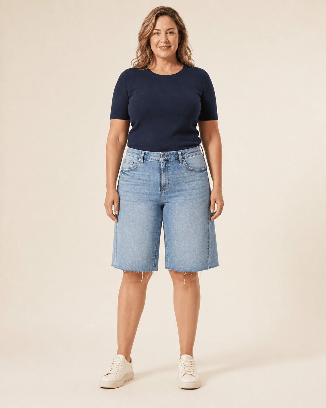 The Seamed™ Long Denim Bermuda Short