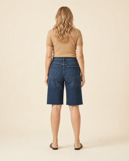 The Seamed™ Long Denim Bermuda Short