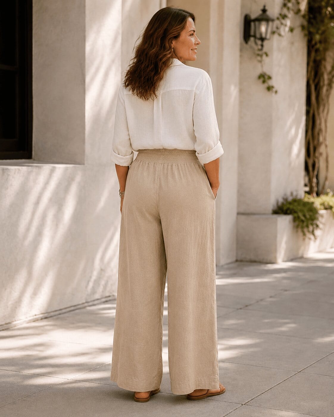 The Solace™ Linen-Blend Wide-Leg Pant