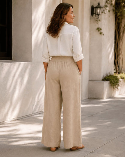The Solace™ Linen-Blend Wide-Leg Pant