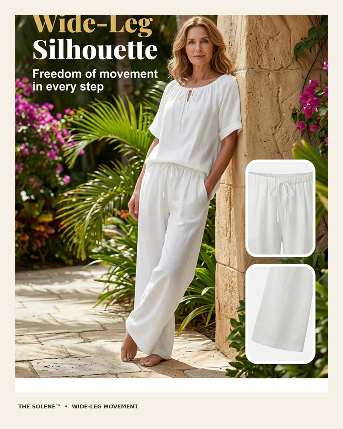 The Solene™ Drawstring Wide-Leg Two-Piece Set