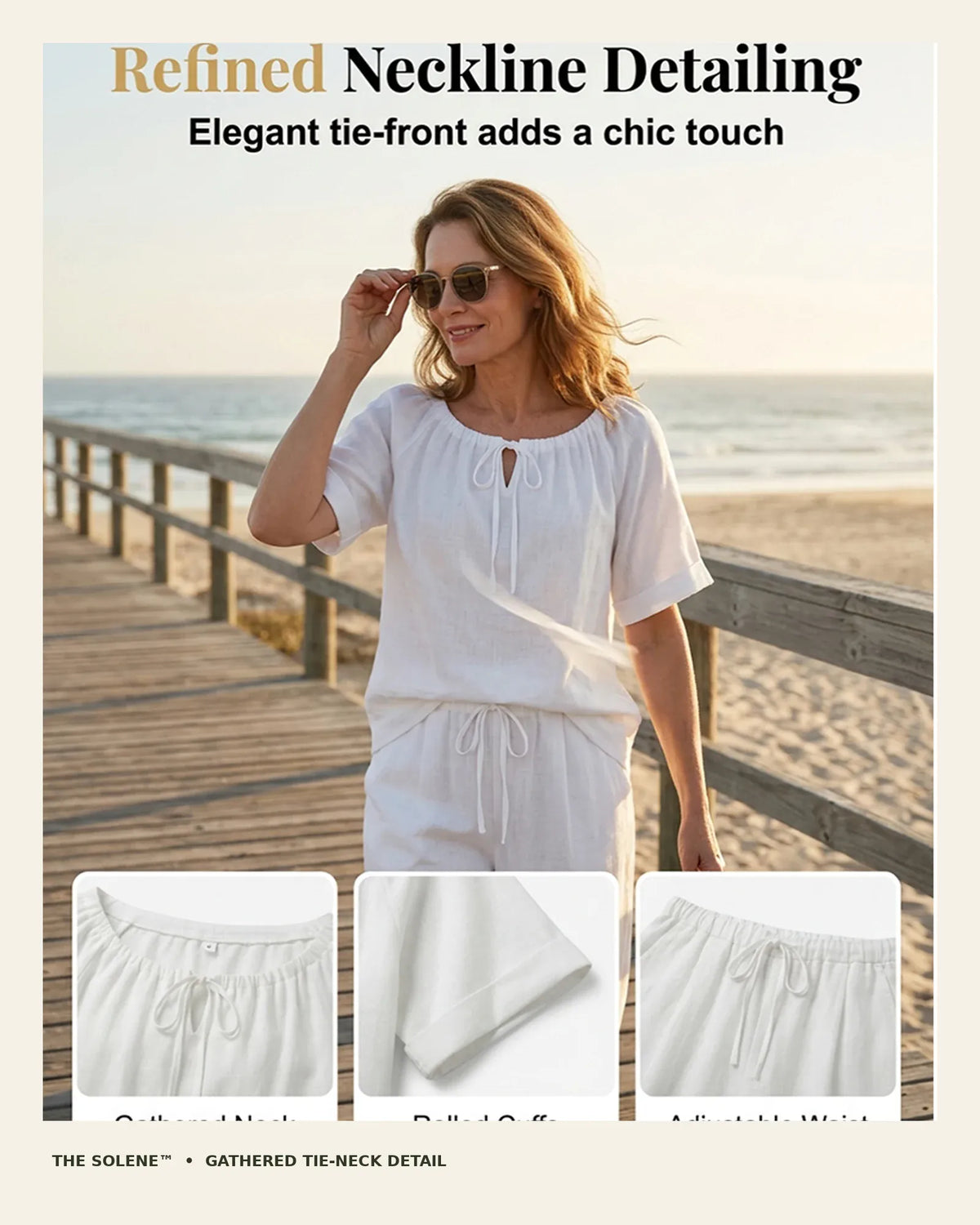 The Solene™ Drawstring Wide-Leg Two-Piece Set