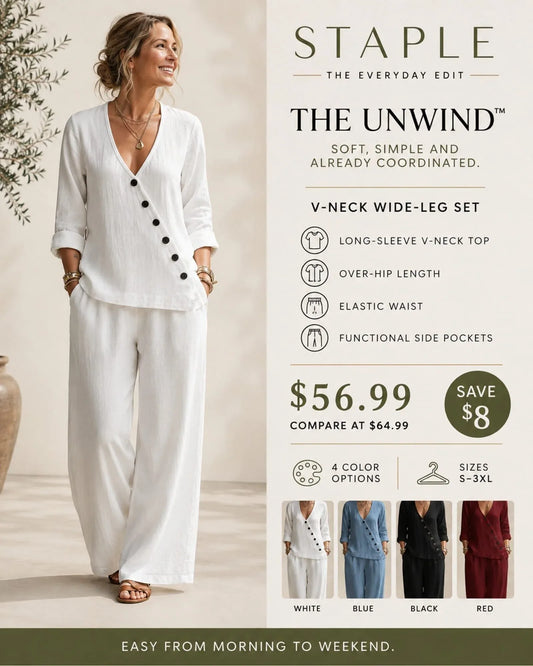 The Unwind™ V-Neck Wide-Leg Set