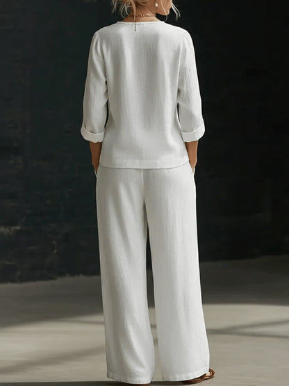 The Unwind™ V-Neck Wide-Leg Set