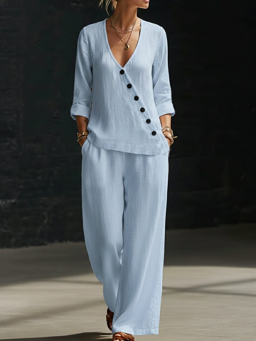 The Unwind™ V-Neck Wide-Leg Set
