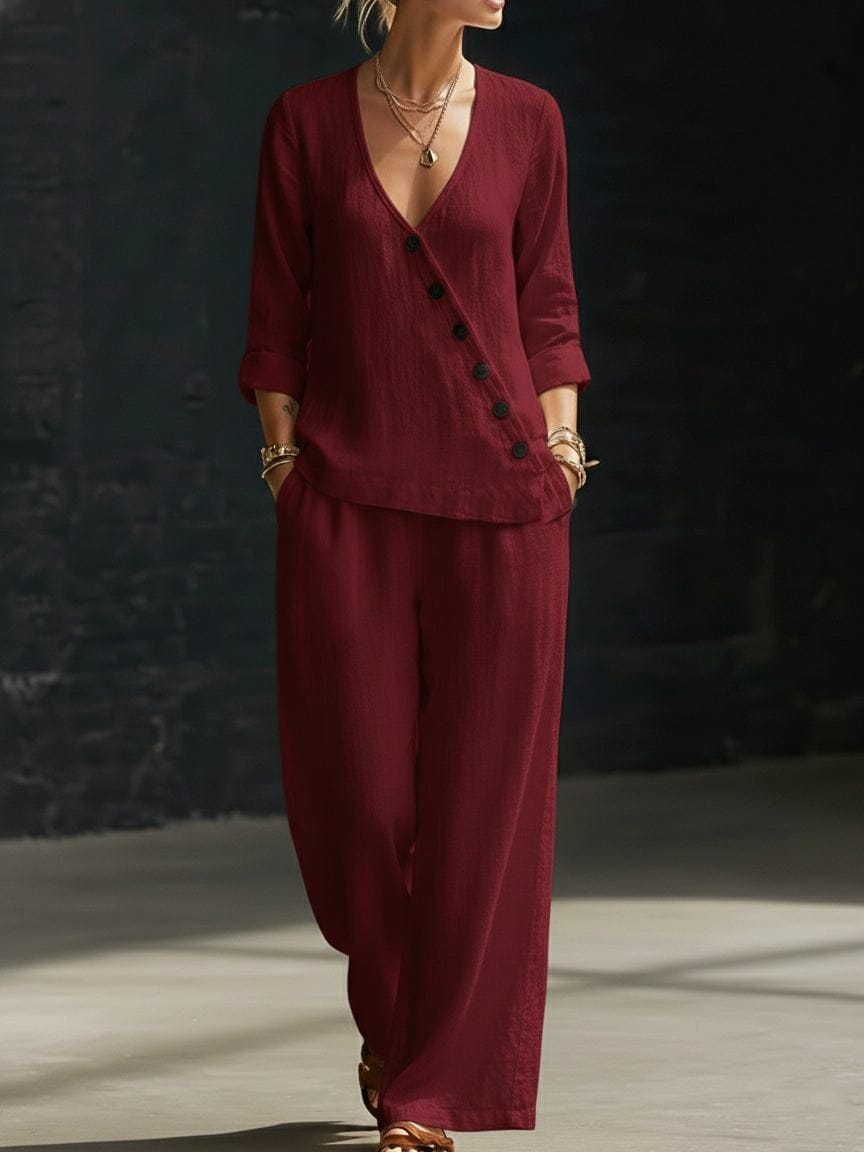 The Unwind™ V-Neck Wide-Leg Set