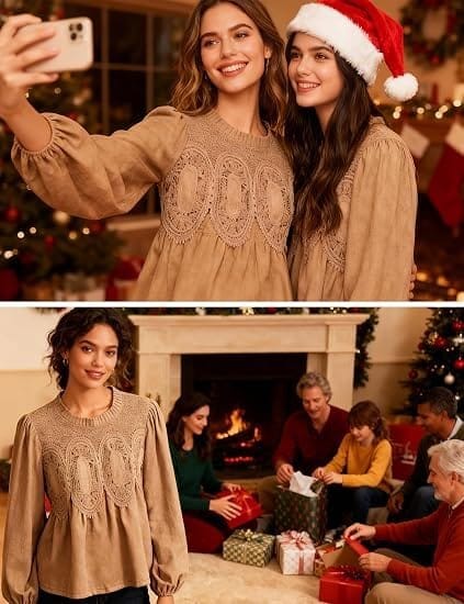 The Willow™ Embroidered Babydoll Blouse