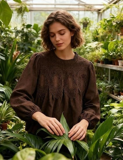 The Willow™ Embroidered Babydoll Blouse