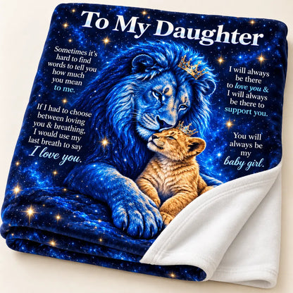 Royal Celestial printed blanket folded back to illustrate its plain smooth white reverse and stitched edge.