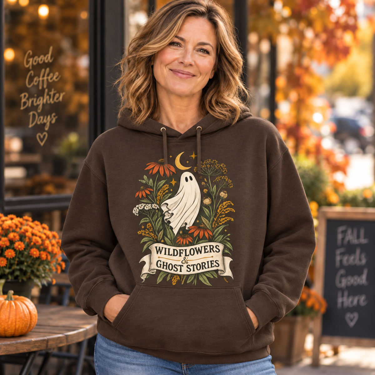 Wildflowers & Ghost Stories Botanical Graphic Top