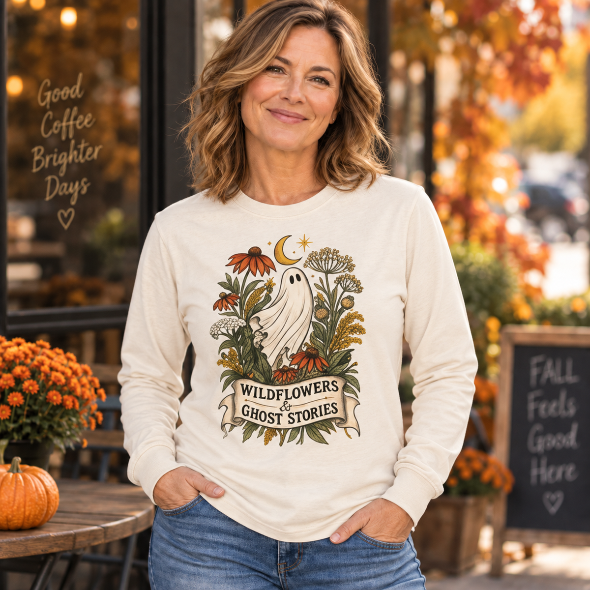 Wildflowers & Ghost Stories Botanical Graphic Top
