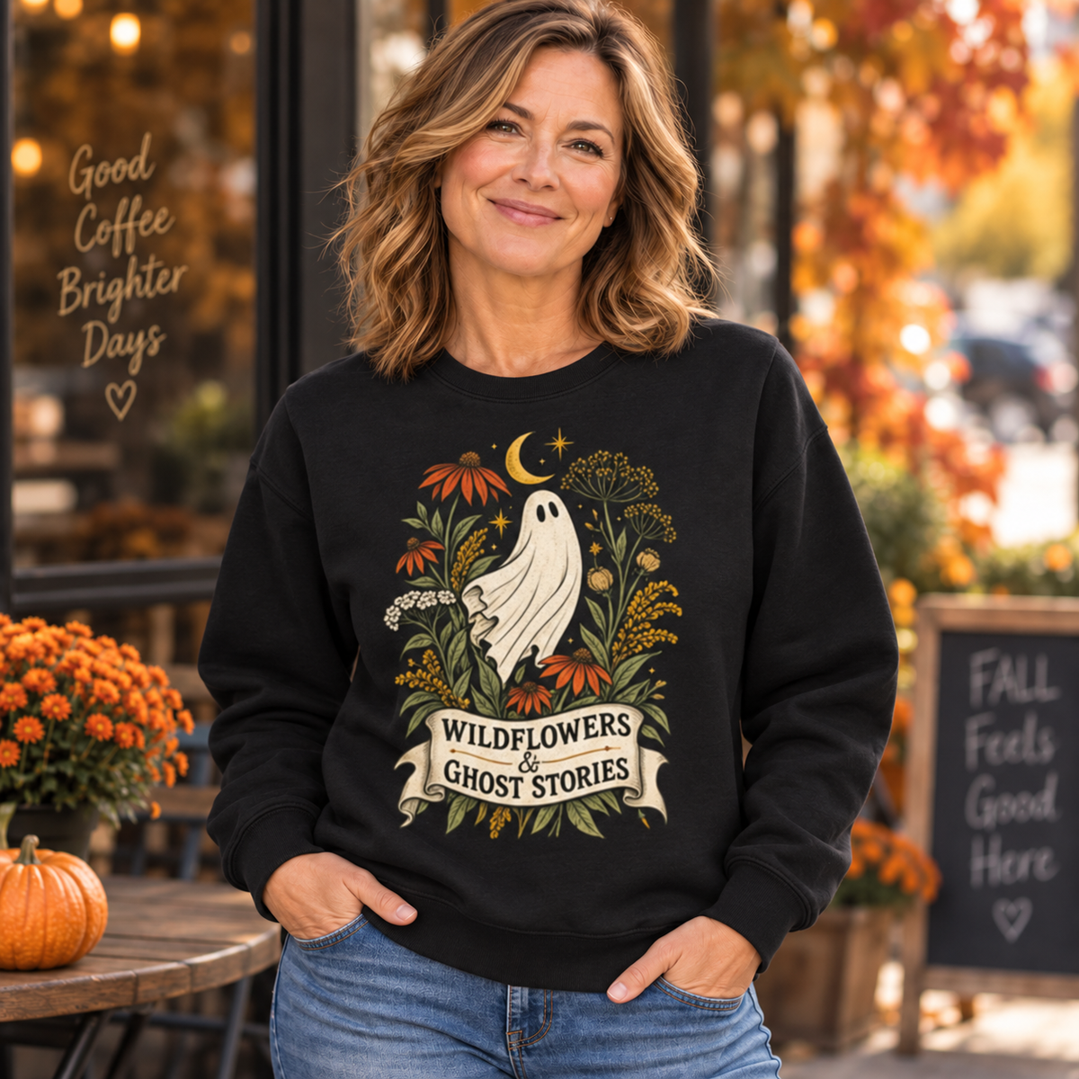 Wildflowers & Ghost Stories Botanical Graphic Top